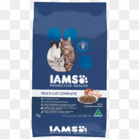 Iams Multicat With Chicken & Salmon Cat Food - Iams With Chicken & Salmon, HD Png Download - cat food png