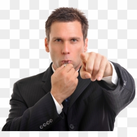Businessman Png Image - Person Blowing A Whistle, Transparent Png - person leaning png