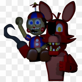 Foxy And Bb - Cartoon, HD Png Download - fnaf foxy png