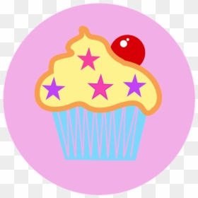 Cupcake, Cake, Cherry, Cute, Pink, Logo, Sweet, Cream - โลโก้ คั พ เค้ก, HD Png Download - pink cupcake png