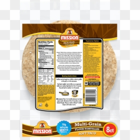 Multigrain Soft Taco Flour Tortillas Mission Foods, HD Png Download - tortillas png