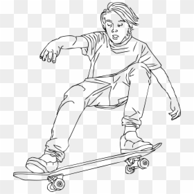 Transparent Skateboard Png - Skateboarding Clipart Black And White, Png Download - skateboarding png