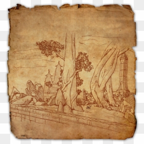 Deshaan Treasure Map Ii - Elder Scrolls Online Hidden Treasure Map, HD Png Download - pirate map png