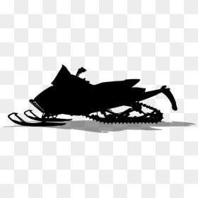 Mammal Product Sled Clip Art Silhouette - Arctic Cat Snowmobile Silhouette, HD Png Download - snowmobile png