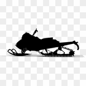 Sled Black & White - Snowmobile Clipart Transparent Background, HD Png Download - snowmobile png