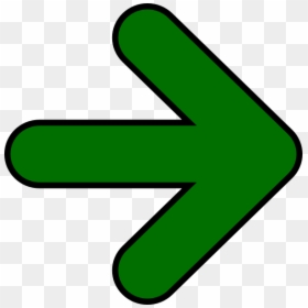Green Arrow Pointing Right, HD Png Download - arrow mark png