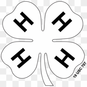 White 4 H Clover Transparent Background, HD Png Download - clover png