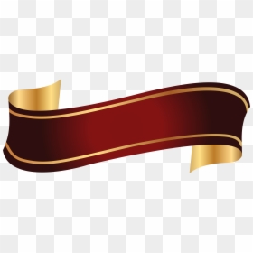 Red Gold Ribbon Png, Transparent Png - banners png
