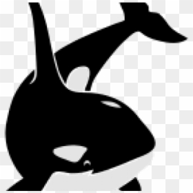 Killer Whale Silhouette, HD Png Download - whale png