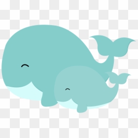 Mom And Baby Whale Clipart, HD Png Download - whale png