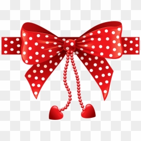 Red Polka Dots Ribbon, HD Png Download - red ribbon png