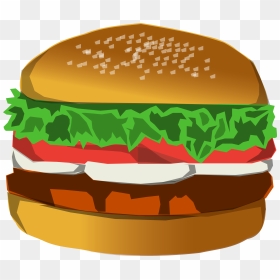 Burger Clip Art, HD Png Download - hamburger png