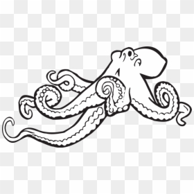Octopus Clip Art Black And White, HD Png Download - octopus png