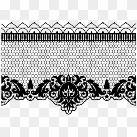 Black Lace No Background, HD Png Download - lace border png