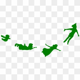 Silhouette Peter Pan Clipart, HD Png Download - tinkerbell png