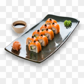 Maki Smoked Salmon Roll, HD Png Download - sushi png