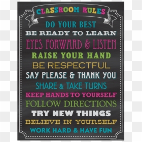 Classroom Rules Chart, HD Png Download - chalkboard png