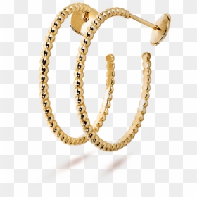 Perlée Pearls Of Gold Hoop Earrings, Small Model - Van Cleef Bubbles Earrings, HD Png Download - hoop earring png