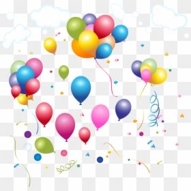 Transparent Gas Matter Clipart - Festive Balloon Background Png, Png Download - party vector png