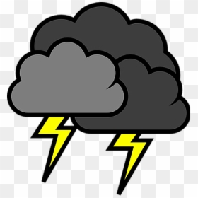 Hd Lightning Stormy Weather - Lightning Cloud Clipart, HD Png Download - mario clouds png