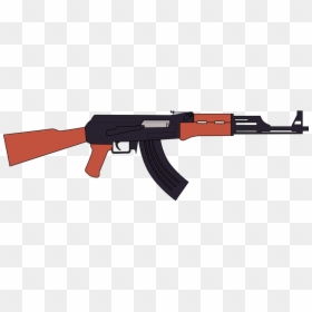 Ak 47 Assault Rifle Vector By Jsoftentertainment, HD Png Download - gun .png