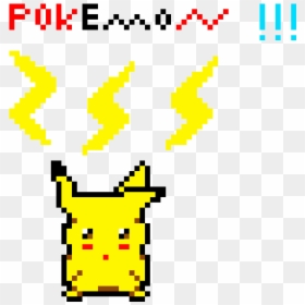 Draw Pikachu Pixel Art, HD Png Download - pokemon pikachu png
