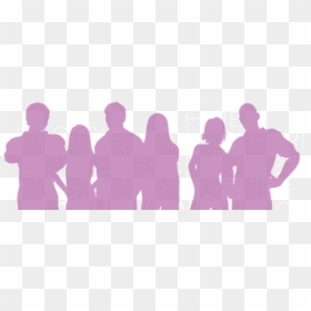 Group Of People Black And White Clipart, HD Png Download - teens png