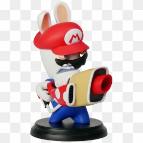 Rabbid Mario Figurine - Mario Rabbids Kingdom Battle Hat, HD Png Download - rabbid png