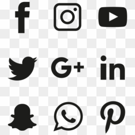 Black Social Media Logo Png, Transparent Png - facebook instagram twitter icons png
