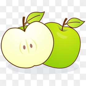 Apples Vector Bitten - Cartoon Green Apple Icon, HD Png Download - apple vector png