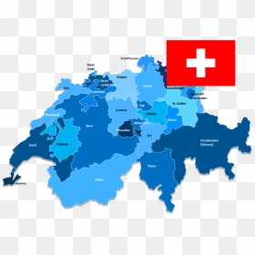 Map Of Switzerland Template, HD Png Download - switzerland flag png