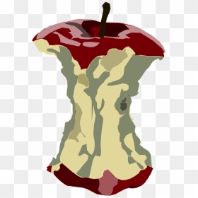 Free Vector Apple Core - Rotten Apple Clip Art, HD Png Download - apple vector png