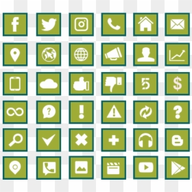 Social Media Icons Collection, Facebook, Twitter, Instagram - Social Media Icon Square, HD Png Download - facebook instagram twitter icons png