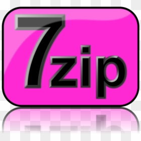 Logo 7 Zip Brand Pink M Magenta - 7-zip, HD Png Download - zip png