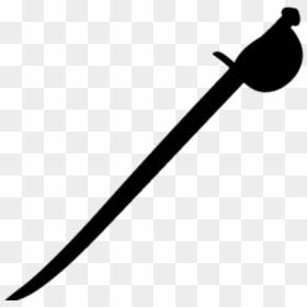 Pirate Sword Png Silhouette Transparent Background - Sword, Png Download - rapier png