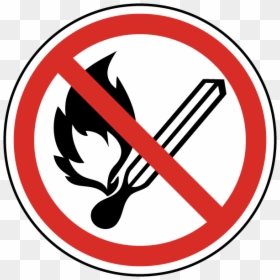 Open Flame Label J - No Open Flames Safety Sign, HD Png Download - no symbol transparent png
