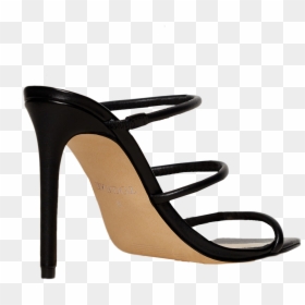 Tri Leather Strap Heel In Colour Meteorite - Basic Pump, HD Png Download - leather strap png