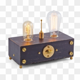 Wooden Box Light Bulbs, HD Png Download - electro png