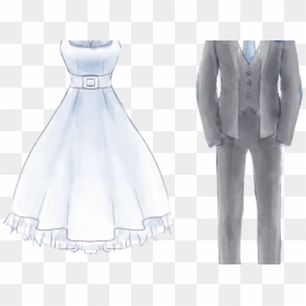 Transparent Wedding Dress Clipart Png - Wedding Attire Watercolor Png, Png Download - dress clipart png