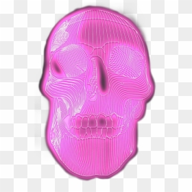 5sos4 Neon Pink Skull Png - Neon Skull Png Pink, Transparent Png - skelton png