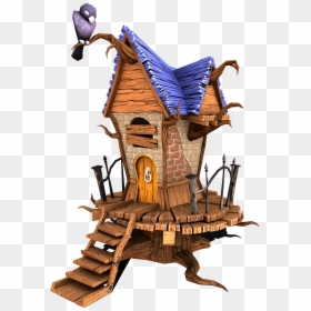 Stylized Creepy House - Low Poly 3d Models House, HD Png Download - creepy hand png