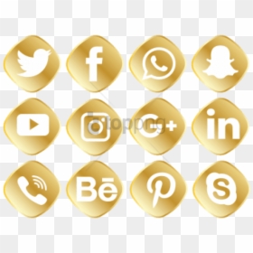 Logo Facebook Dourado Png, Transparent Png - icone facebook png