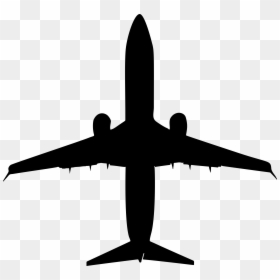 Airplane Wingspan Silhouette Clip Arts - Airplane Silhouette Top, HD Png Download - air plane png