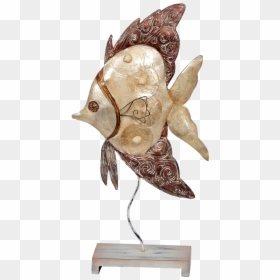 Angelfish Tan Bronze Stand - Metal And Capiz Art Angelfish, HD Png Download - bronze png