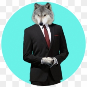 Dark Suit Cocktail Dress, HD Png Download - wolf icon png