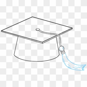 How To Draw Graduation Cap - Graduation Cap Pencil Drawing, HD Png Download - graduation caps png