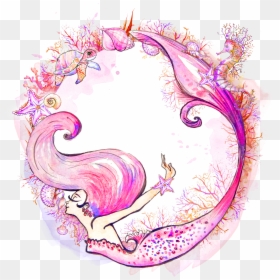 Mermaid Watercolor Png, Transparent Png - cute mermaid png