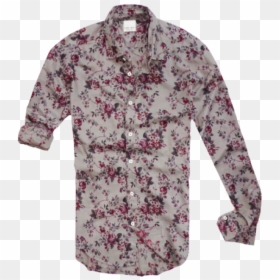~zara Slim Fit Floral Grey Long Sleeve Shirt - Zara Long Sleeve Shirt Mens, HD Png Download - zara png