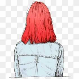 Girl, Pink, And Art Image - Pink Hair Girl Illustration, HD Png Download - disturbed png