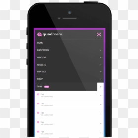 Wordpress Mobile Submenu, HD Png Download - mobile menu icon png